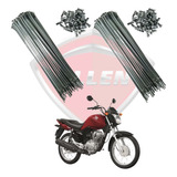 Conjunto Raio Traseiro E Dianteiro Cg 125 150 160 Aço Inox