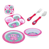 Conjunto Refeição Bebe Pratinho Tigela Bowl Divisória Talher