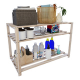 Conjunto Retrô Rack Aparador Suporte P Objetos Decorativos
