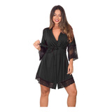 Conjunto Robe E Camisola Amamentação Maternidade Gestante