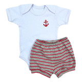 Conjunto Roupa Body Bebe Marinheiro Roupa Infantil Fantasia