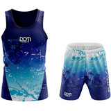 Conjunto Roupa De Futevolei Masculino Regata E Short Ilusion