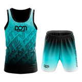 Conjunto Roupa De Futevolei Masculino Regata E Short Shark