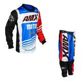 Conjunto Roupa Infantil Amx Calça Camisa Azul vermelho preto