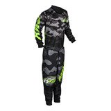 Conjunto Roupa Infantil Amx Camuflado Camisa Calça Cross