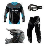Conjunto Roupa Infantil Para Trilha Calça Camisa E Capacete