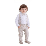 Conjunto Roupa Menino Bebê Social Batizado Pajem Tecido Luxo