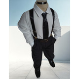 Conjunto Roupa Social Infantil C Suspensório Completo