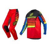 Conjunto Roupa Trilha Moto Cross Asw Relay Vermelho Off Road