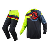 Conjunto Roupa Trilha Moto Cross Asw Target Amarelo Off Road