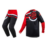 Conjunto Roupa Trilha Motocross Asw Target Vermelho Off Road