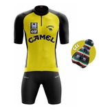 Conjunto Roupas Ciclismo Camisa Bermuda Gel