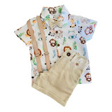 Conjunto Safari Baby Camisa Infantil Menino