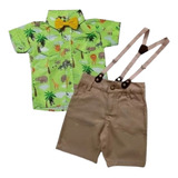 Conjunto Safari Camisa Menino Festa Infantil