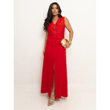 Conjunto Saia Longa Blusa Elegante Social Festa Chique Fenda