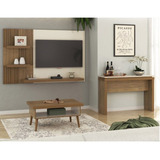 Conjunto Sala De Estar Painel Para Tv Até 50 Polegadas Wt