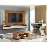 Conjunto Sala De Estar Painel Para Tv Até 75 Pol Com Wt