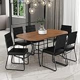 Conjunto Sala De Jantar Com Mesa E 6 Cadeiras Fenix Carraro