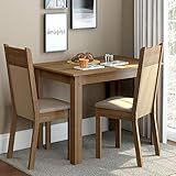 Conjunto Sala De Jantar Madesa Lola Mesa Tampo De Madeira Com 2 Cadeiras Rustic Crema Pérola