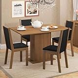 Conjunto Sala De Jantar Madesa Talita Mesa Tampo De Madeira 4 Cadeiras Rustic Preto Oxford
