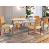 Conjunto Sala De Jantar Mesa Com Com 6 Cadeiras Versales Wt