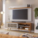 Conjunto Sala Rack Nt1175 E Painel De Tv Nt1190 Notável Cor Freijó off White