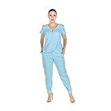 Conjunto Scrub Transpassado Azul Bebê Cor Azul Claro Tamanho GG