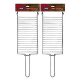 Conjunto Simples Churrasco 2 Grelhas Super Grill 01 Mor