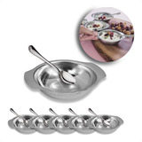 Conjunto Sobremesa Em Inox Jogos 36 Pçs Gourmet Colher Taças