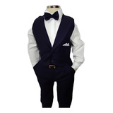 Conjunto Social Infantil Masculino Camisa Com Colete calça
