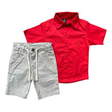 Conjunto Social Infantil Para Crianças, Camisa Premium E Ber