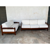 Conjunto Sofa Antigo Design Anos 60 Jacaranda
