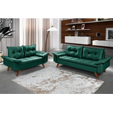 Conjunto Sofa Bariloche Retro 3 Lugares