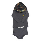 Conjunto Sunga Boxer Para Bebê Com Proteção Solar Uv 50