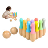 Conjunto Super Bolichão Jogo Divertido 10pinos 2bolas Color