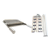 Conjunto Suporte Churrasqueira Grelha Argentina Inox 40cm
