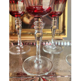 Conjunto Taças Cristal 200ml Mozart Lapidada Vermelho Vinho