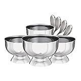 Conjunto Taças Para Sobremesa Inox 8 Peças Euro