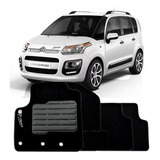 Conjunto Tapete Carpete Logo Bordado Citroen C3 Picasso 09 2010 2011 2012 2013 2014 2015 2016 2017 18 19 Padrão Original