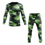 Conjunto Tático Camisa Manga Longa Calça Camuflada Esporte
