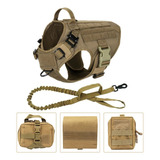 Conjunto Tático De Bolsa E Coleira Para Cães Mili Vest