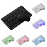 Conjunto Teclado Mouse Sem Fio Recarregável Tablet Celular