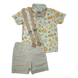Conjunto Temático Safari Arca De Noé Bege Festa Aniversário