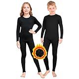 Conjunto Termico Infantil Calça E Blusa Frio Flanelada Segunda Pele -Preto- M -6-9 Anos--