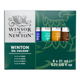 Conjunto Tinta Óleo Winton 21ml Winsor Newton 06 Tubos