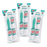 Conjunto Tira Pelos 3 Mini Rolo Adesivo 6 Refis Flash Limp