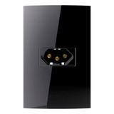 Conjunto Tomada 20a 2p t 4x2 Preto Black Piano 85541 Alumbra