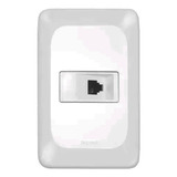 Conjunto Tomada Telefone Rj11 Pial Pop 4x2 Cor Branco