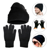 Conjunto Touca E Luva Lã De Inverno Frio Adulto Quentinhas