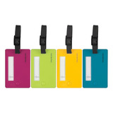 Conjunto Travelon De 4 Etiquetas De Bagagem De Cores Variada